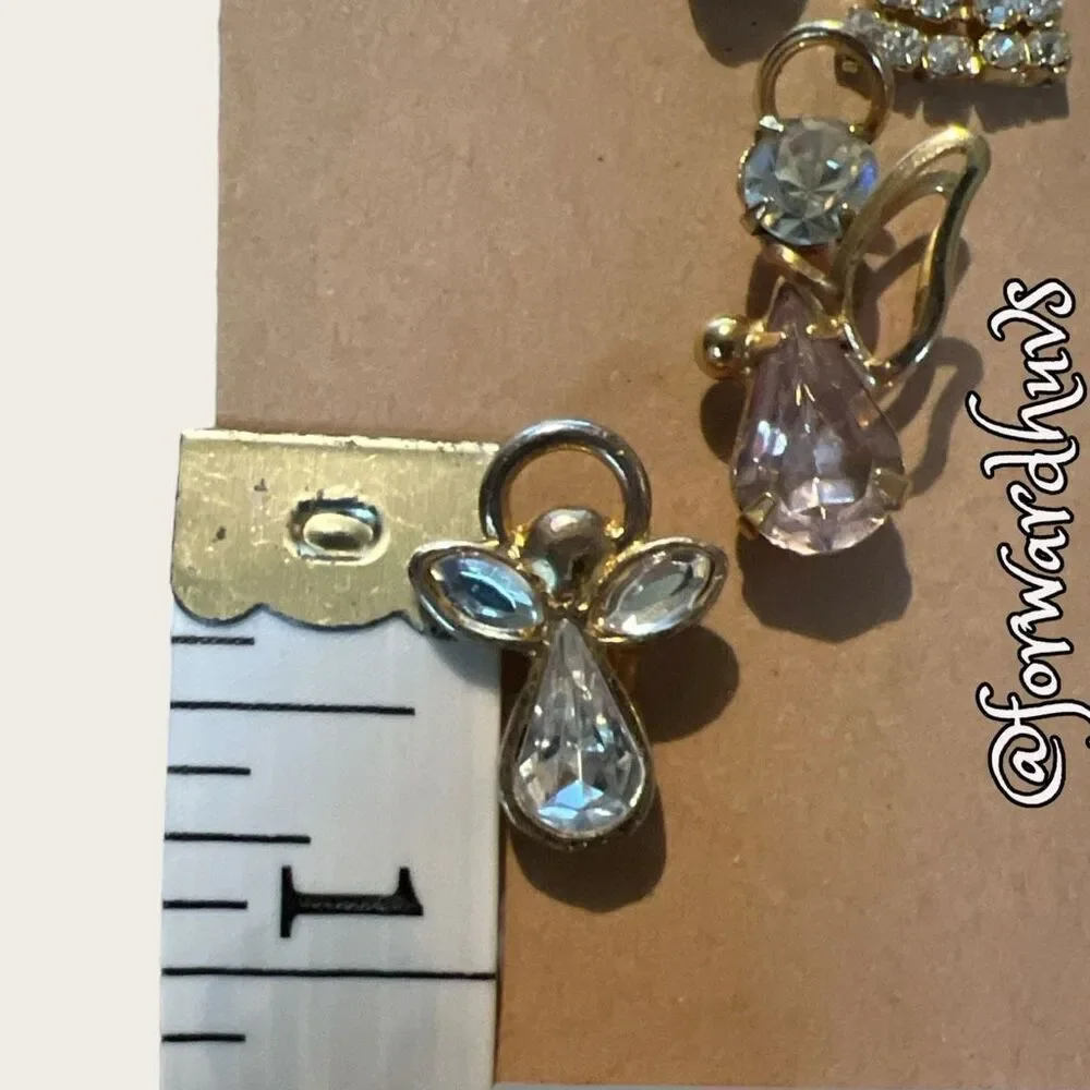 Bundle Sale 3 for $15 | Angel Pin Set – Four with Butterfly Backings - One With